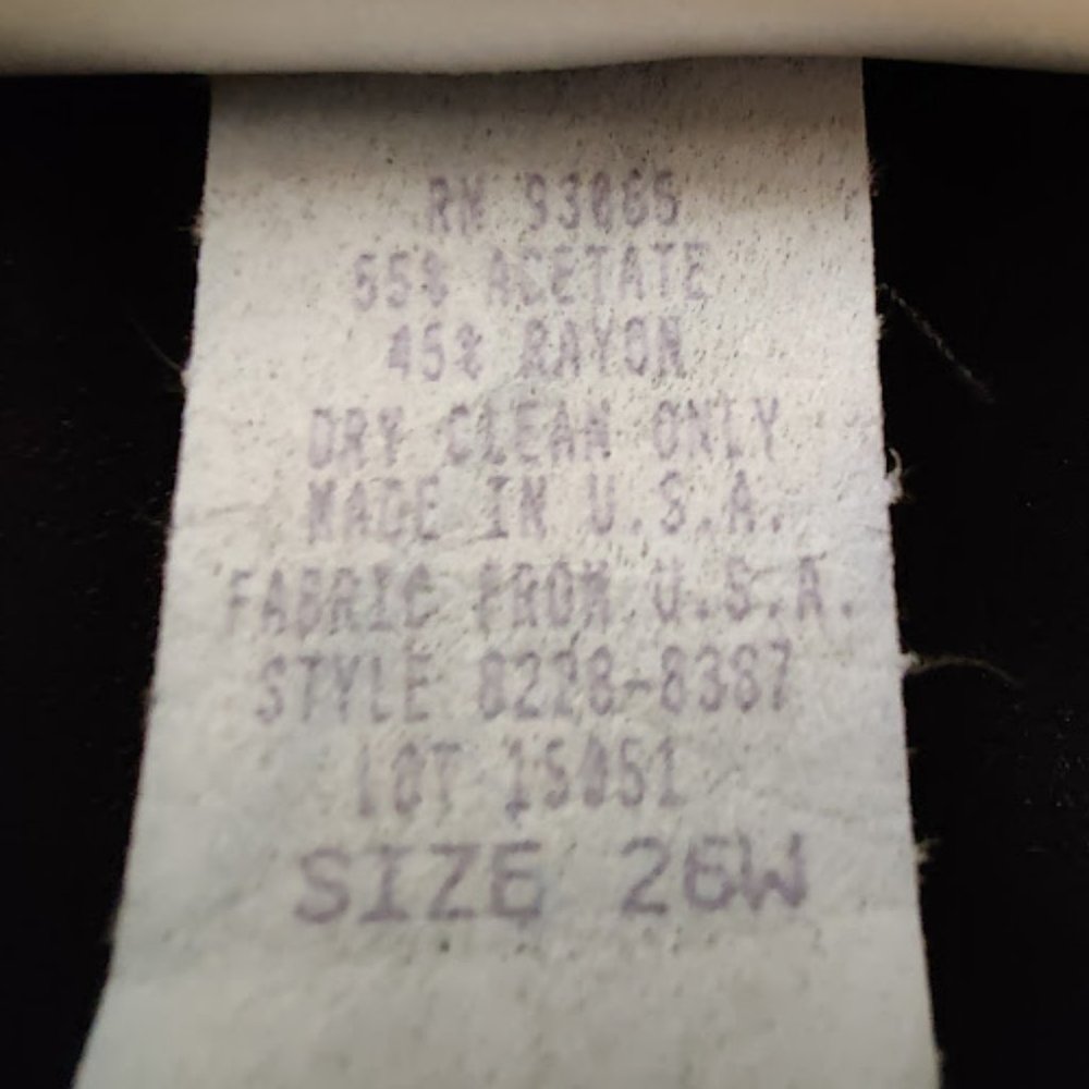 *NEW* Vintage Decade Designs 2-Pc Suit, pull on Pants, Black & White, Size 26W - Picture 7 of 16